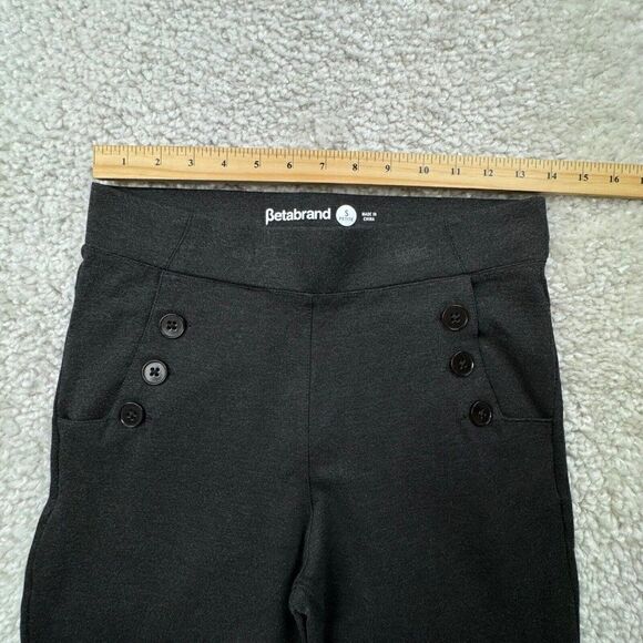 Betabrand 6 Button Yoga Dress Pant Charcoal Gray Small Petite - Picture 7 of 9